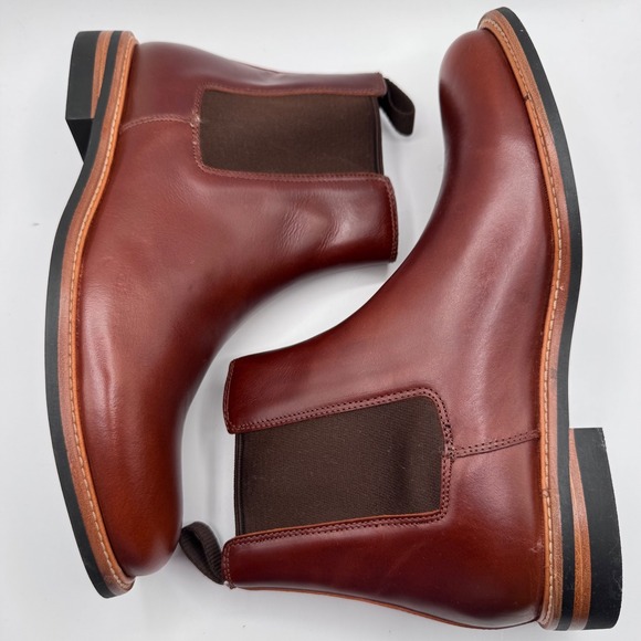 Nisolo‎ All Weather Chelsea Boot Brandy Red Brown Leather Men\'s 8.5 New Pull-On main image 8